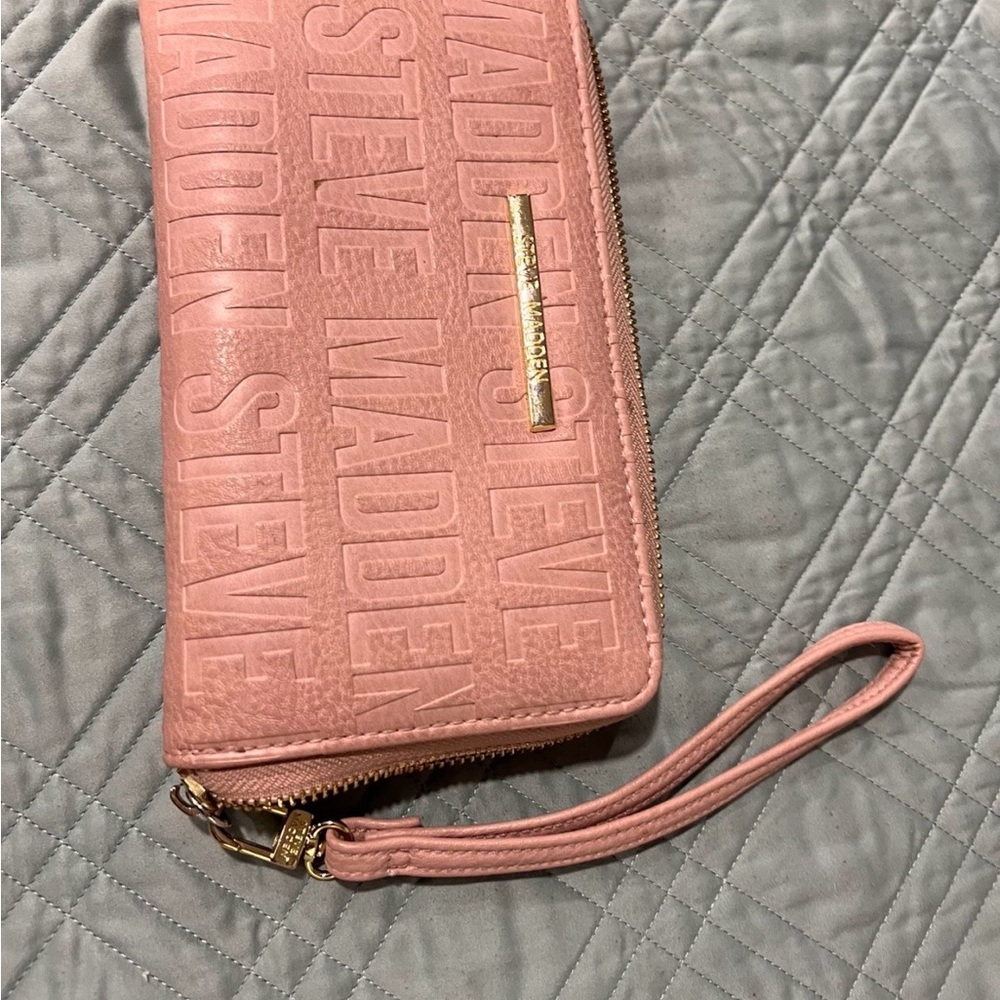 Steve Madden Blush Embossed Wristlet